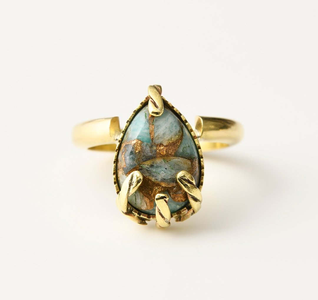 CR81 (Copper Amazonite) - 戒指 - 其他金属 蓝色