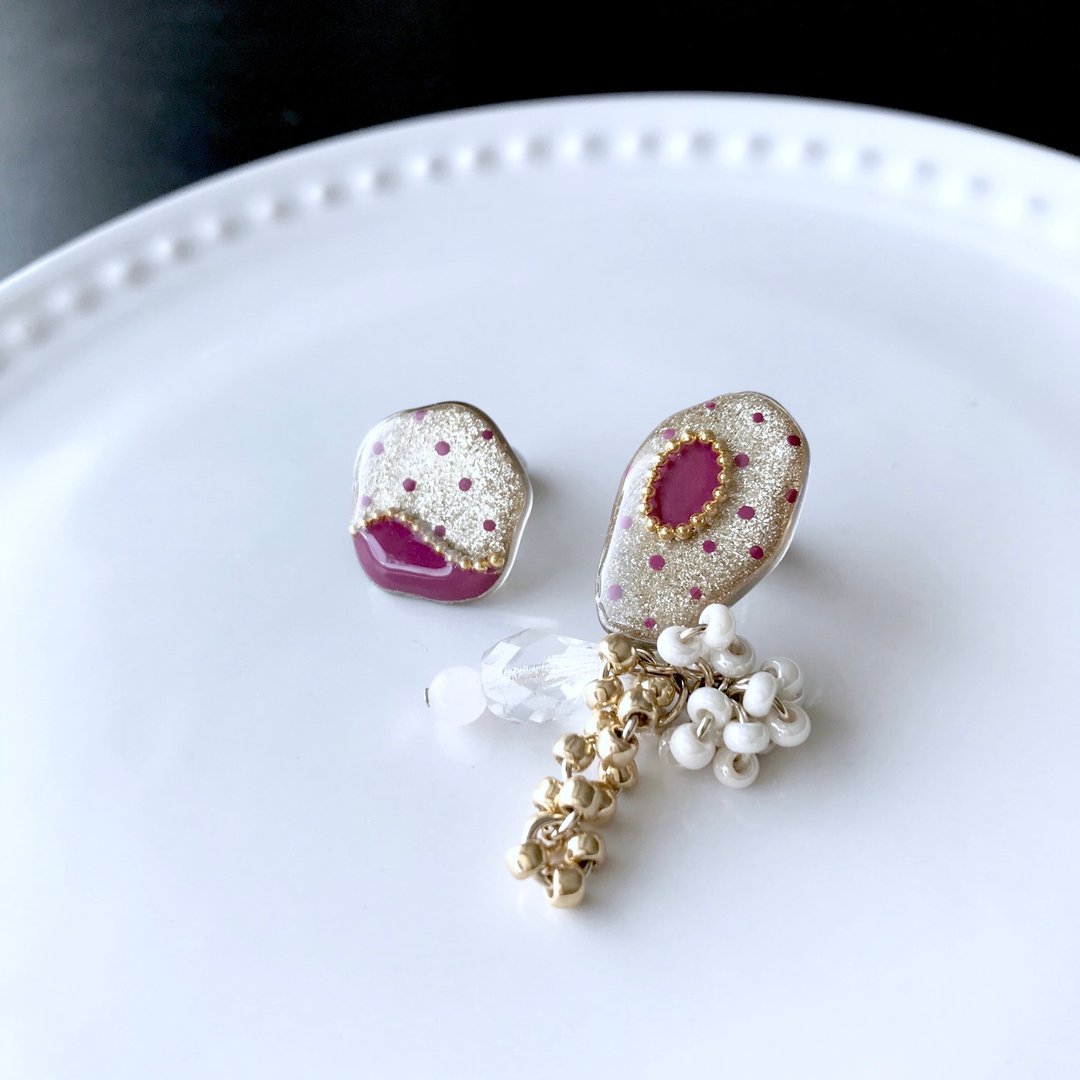 Love Memories Clip-On/Piercings - 耳环/耳夹 - 塑料 