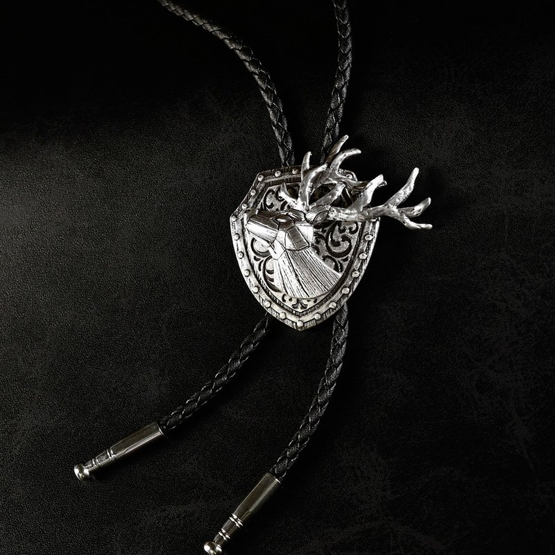 丛林麋鹿 保罗领带 Bolo Tie  BTIJA0985N│MF select - 领带/领带夹 - 人造皮革 银色
