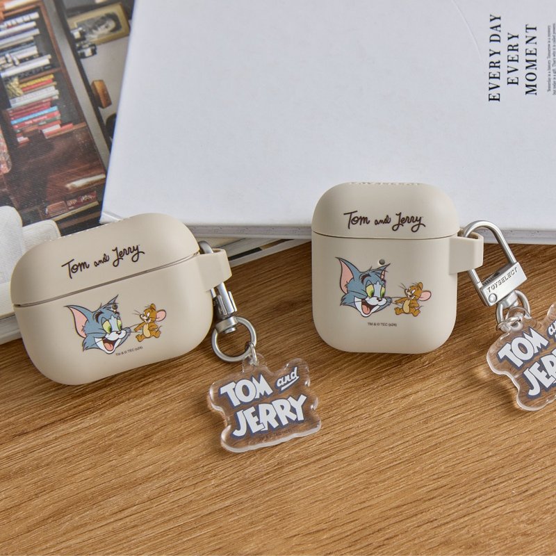汤姆猫与杰利鼠目光交织强悍防摔AirPods保护套(附吊饰) - 耳机收纳 - 塑料 多色