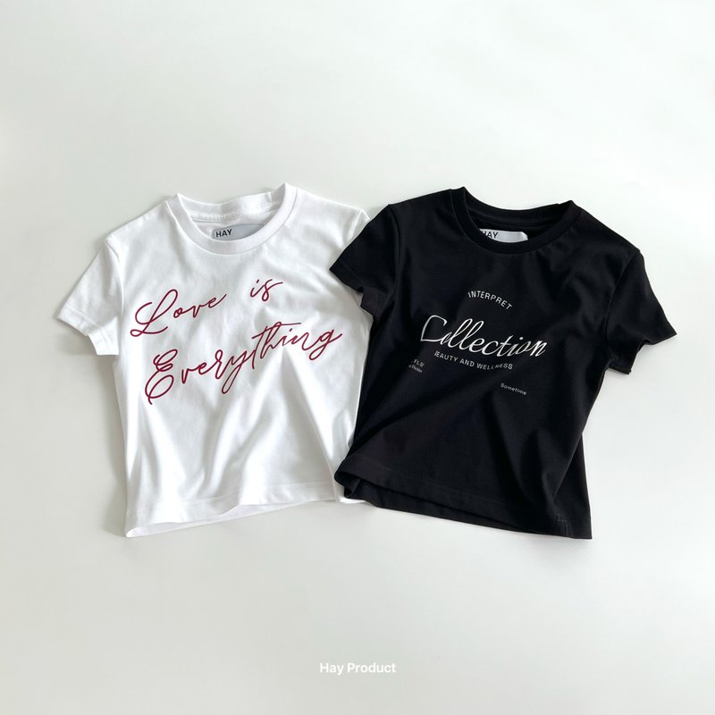 短版上衣 HAY : BABY TEE 白 / 黑 (均码) - 女装 T 恤 - 棉．麻 