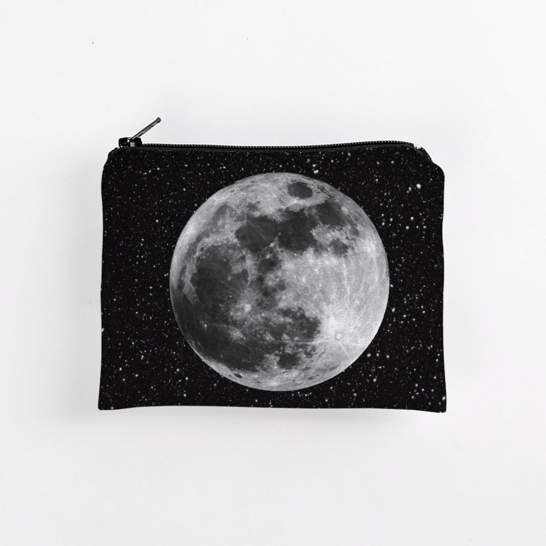 月球 MOON 防水零钱包 - 零钱包 - 棉 黑色