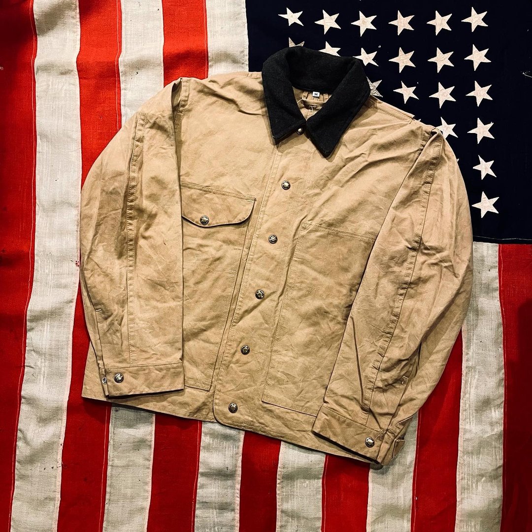 Vintage FILSON Tin Cloth Jacket 油布猎装外套 - 男装外套 - 防水材质 卡其色