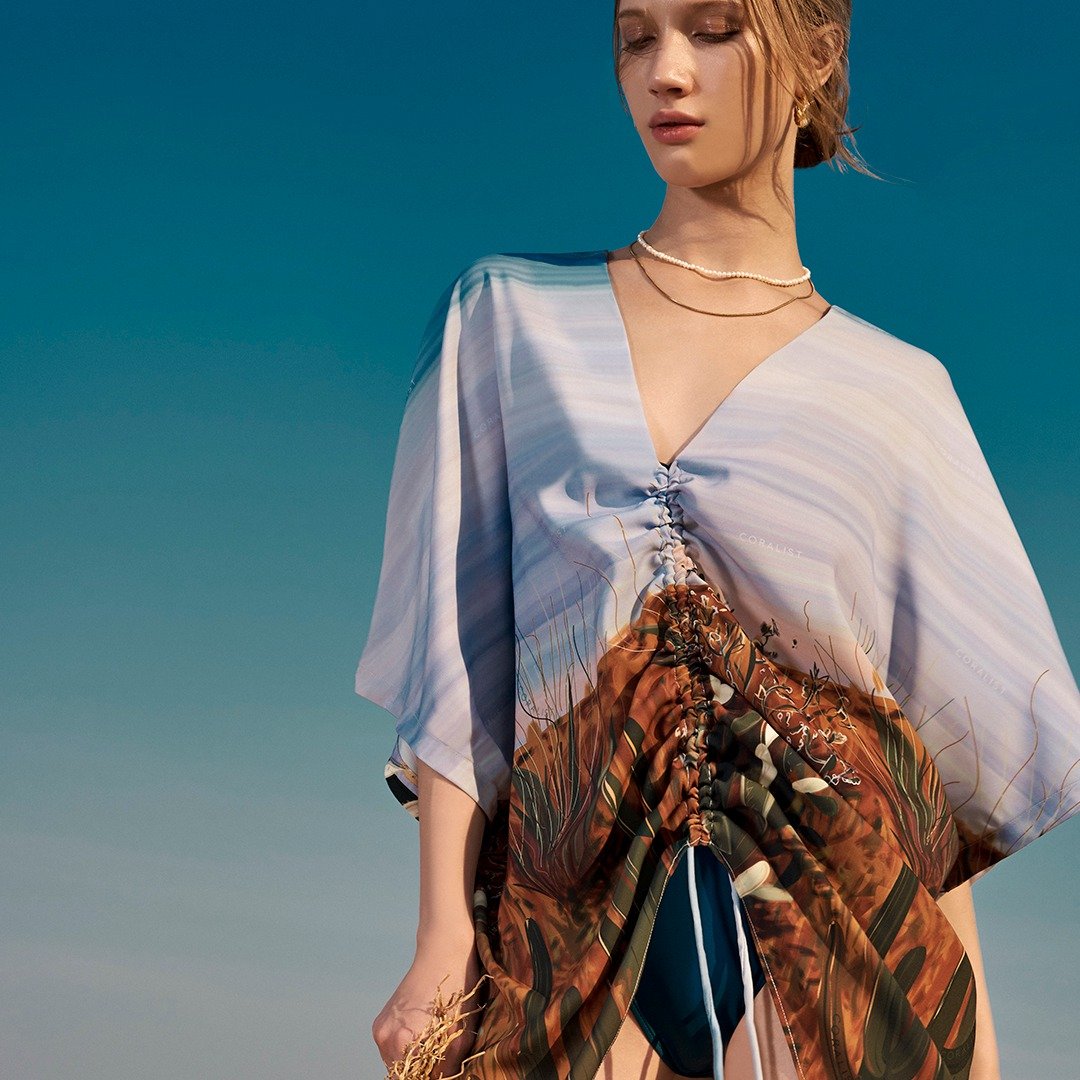 'Mavis' V Neck Satin in Sedona (CRBW172) - 女装西装外套/风衣 - 其他材质 