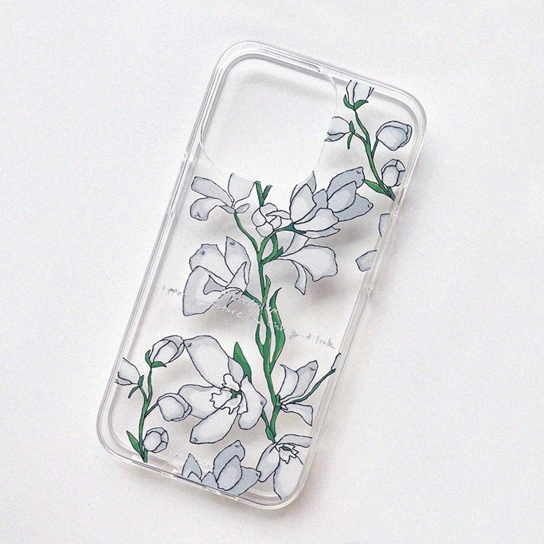 White Delphinium_Jelly 硬壳手机壳_MagSafe - 手机壳/手机套 - 其他材质 白色