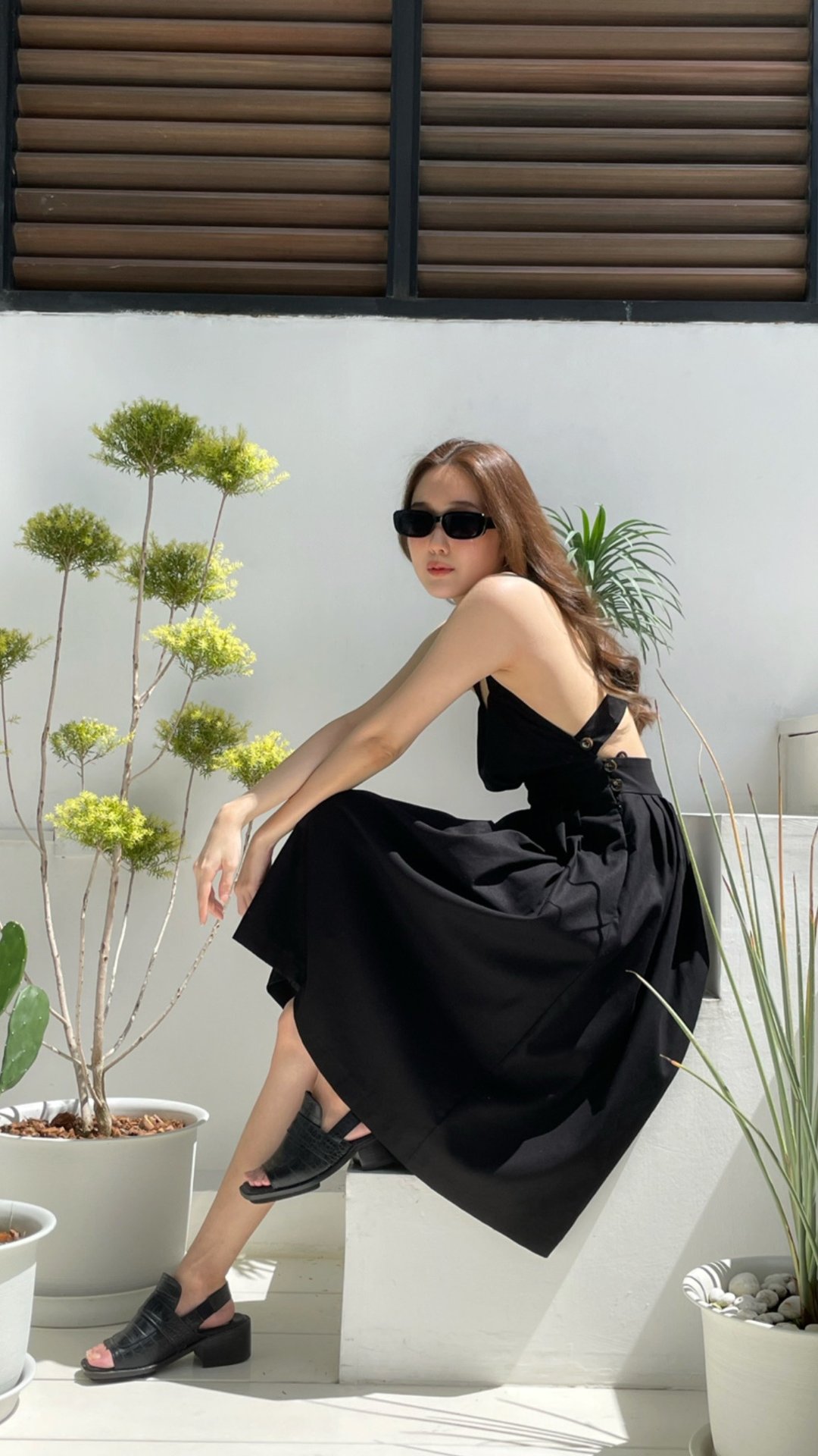 Sundress - Black / Linen dresses - 洋装/连衣裙 - 亚麻 黑色