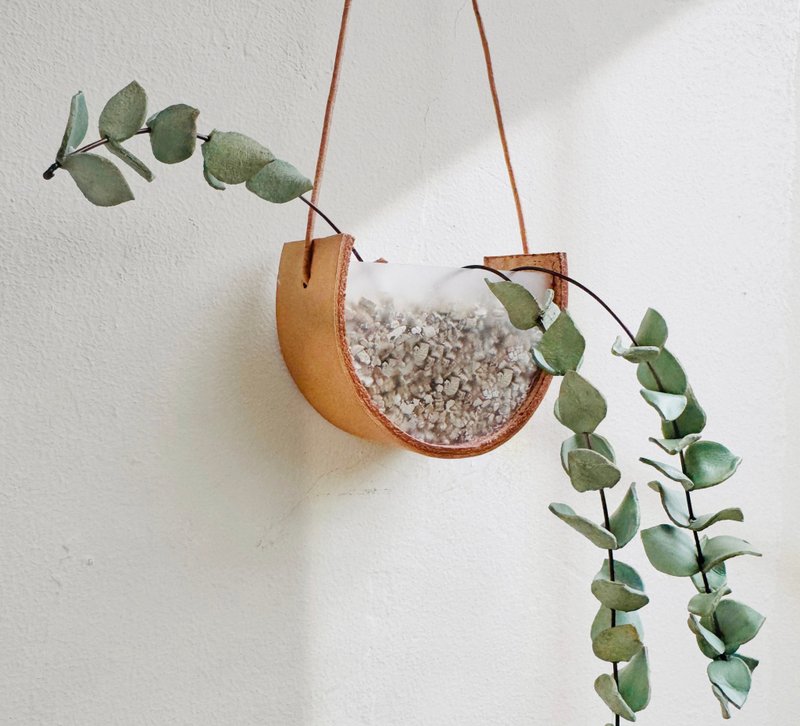 蓝冰尤加利皮革吊饰 - 墙贴/壁贴 - 真皮 