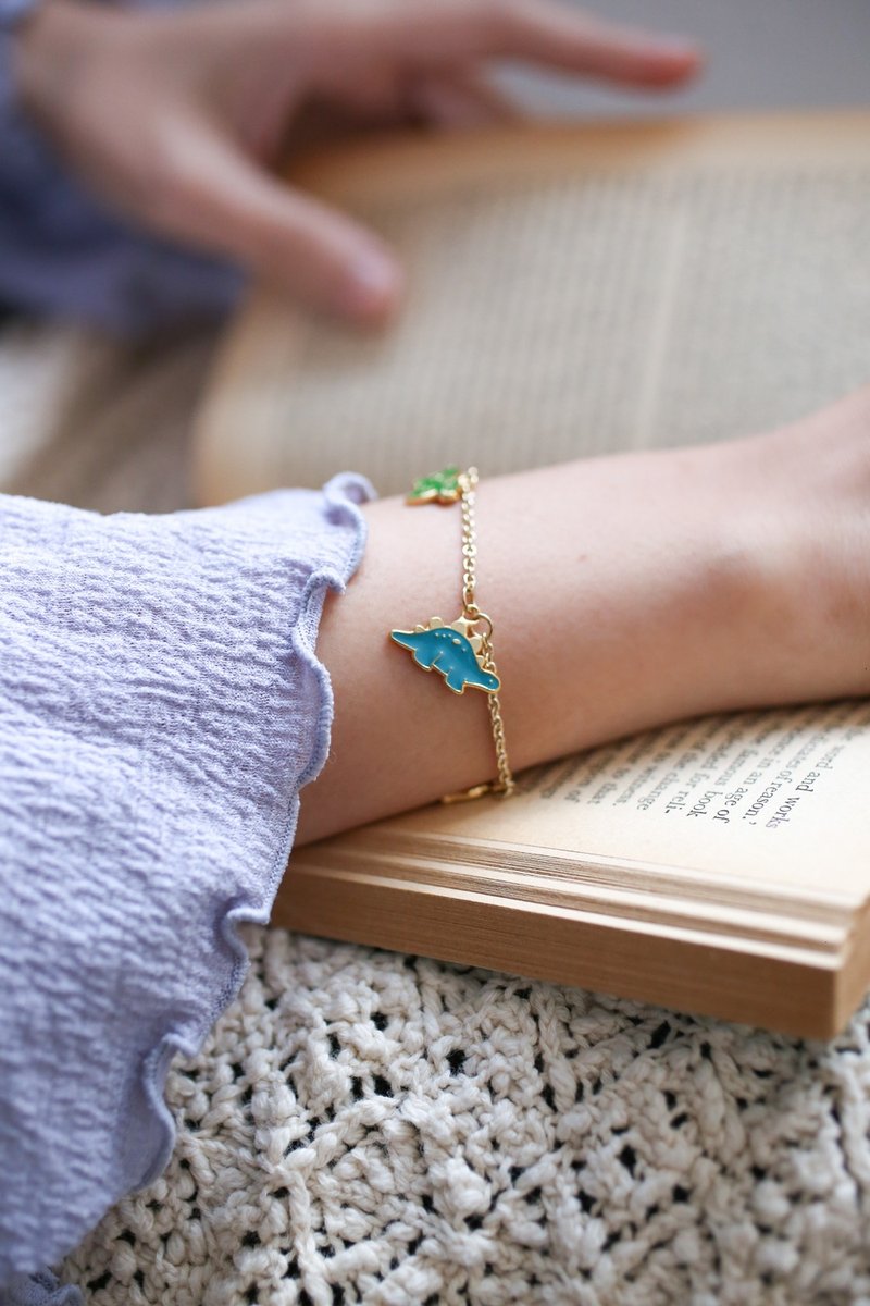 定制化 恐龙手链 镀金不过敏 暴龙 雷龙 生日礼物 - 手链/手环 - 珐琅 多色