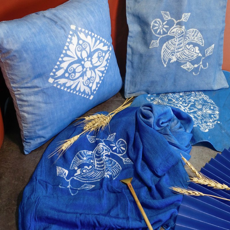 蜡染蓝染DIY材料工具包自带图案零基础可描图 - 编织/刺绣/羊毛毡/裁缝 - 丝．绢 