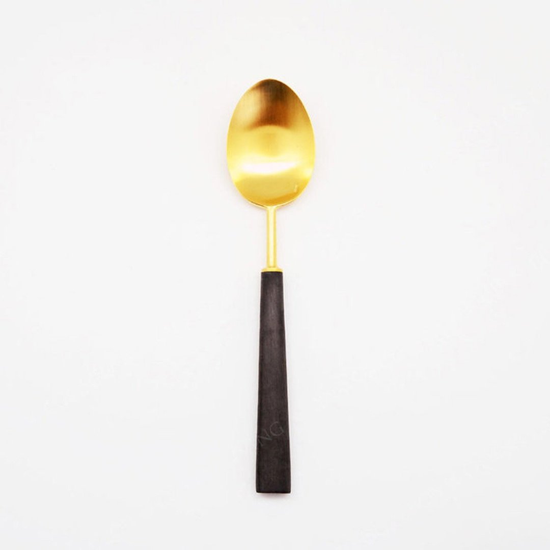 葡萄牙 Cutipol  EBONY 黑金20.6CM主餐匙 - 餐刀/叉/匙组合 - 不锈钢 金色