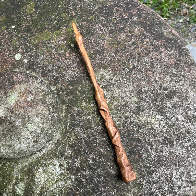 我制杖　魔杖　豁甯　手工魔杖　手工法杖 - 摆饰 - 木头 黄色