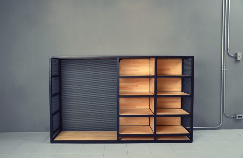 工业风铁网收纳柜 - 其他 - 木头 