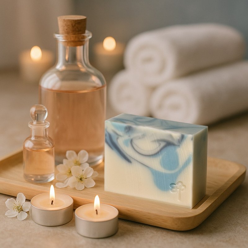 皂匠子【香气安放日常】桃木花语手工皂丨植萃滋养 温润洗感 - 肥皂/手工皂 - 植物．花 蓝色