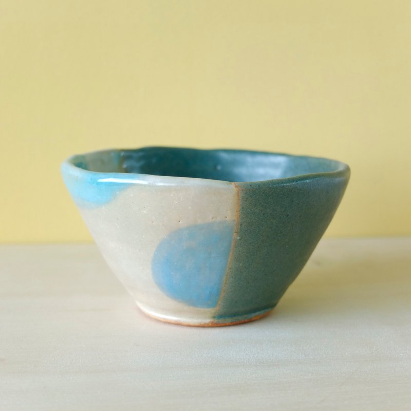 墨绿 星际小宇宙 手绘陶碗/茶碗/饭碗 手工限量 - 碗 - 陶 绿色