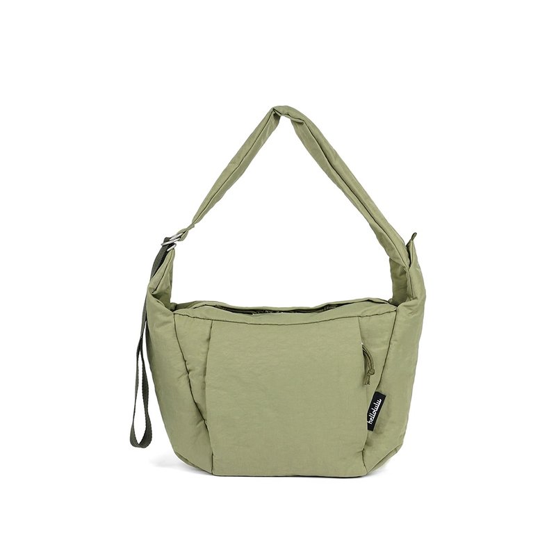 【FW25全新Wander系列】MILES 日常斜背包 中号 (草绿色) - 侧背包/斜挎包 - 环保材料 绿色