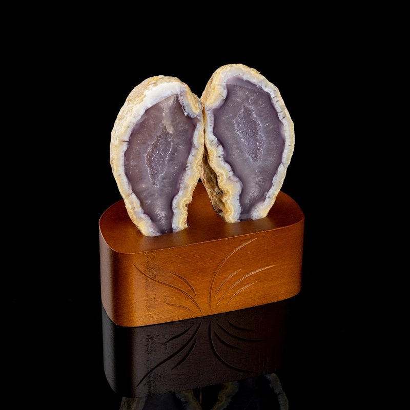 37 玛瑙对对石 - 摆饰 - 水晶 黑色