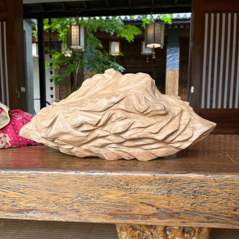 迹云　雕刻件 木艺品 - 摆饰 - 木头 橘色