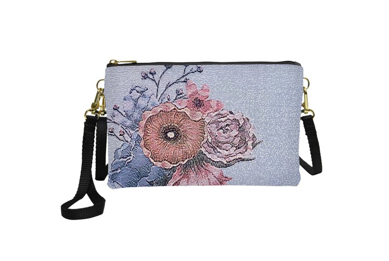 手拿包 斜背 / 可拆式背带  防泼水 平织缇花 紫幽 - 手拿包 - 其他材质 多色