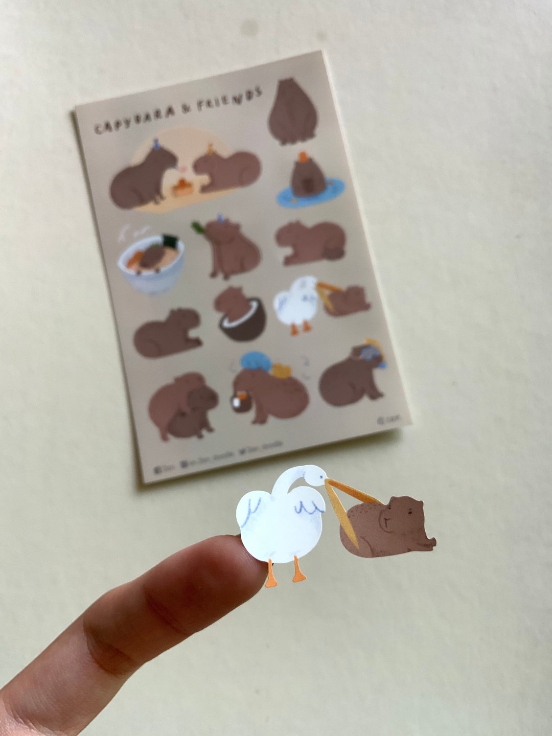 明信片贴纸：水豚 - 卡片/明信片 - 纸 