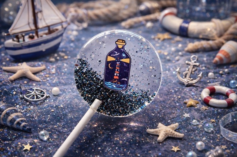 创意棒棒糖－星夜漂流瓶 - 零食/点心 - 新鲜食材 黑色