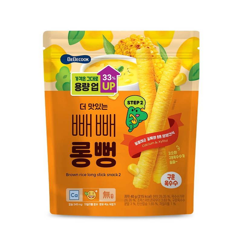 韩国【BEBECOOK】宝膳 幼儿初食绵绵贝贝棒-炙烧玉(40g) 12M+ - 其他 - 其他材质 