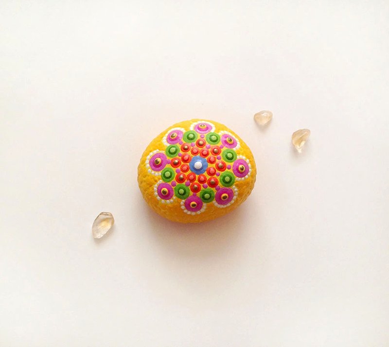  小石系  石生花 • 黄 - 摆饰 - 石头 黄色