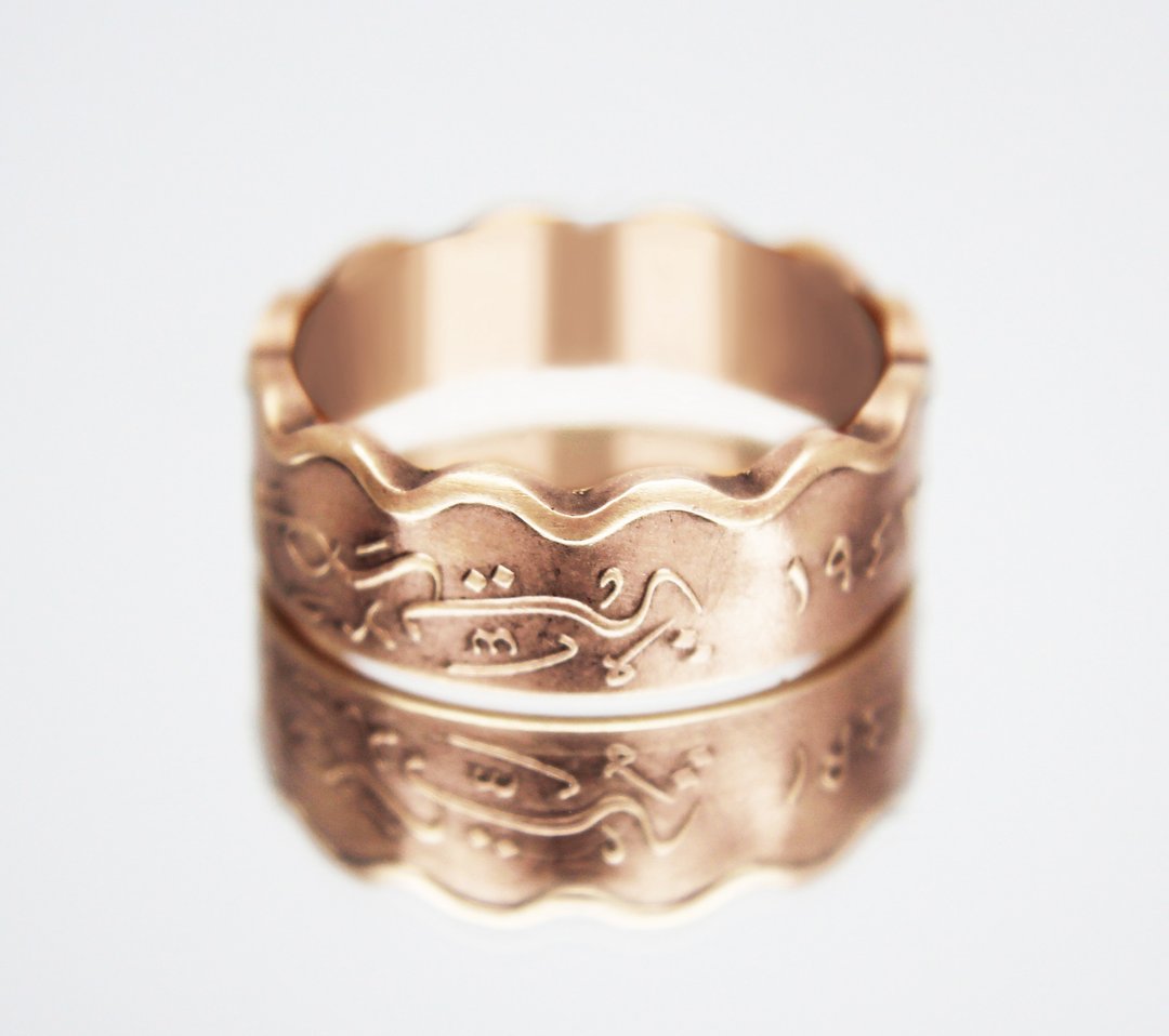 Egypt Coin Ring 10 millim 1943 coin rings for men coin rings for women - 戒指 - 其他金属 