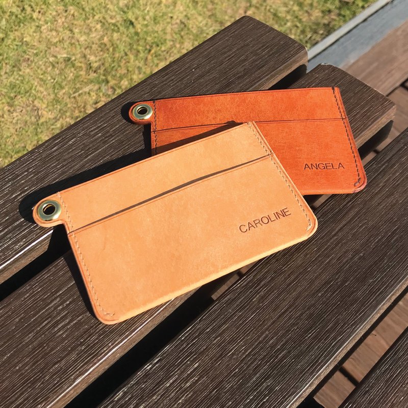 【票卡夹】磨砂牛皮系列/可爱小钱包/悠游卡套/通勤/手工皮革 - 名片夹/名片盒 - 真皮 多色