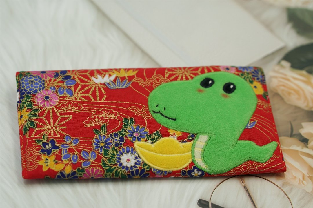 Bucute长-招财进宝蛇新年布红包袋/限量/100%手工 - 红包/春联 - 其他人造纤维 红色