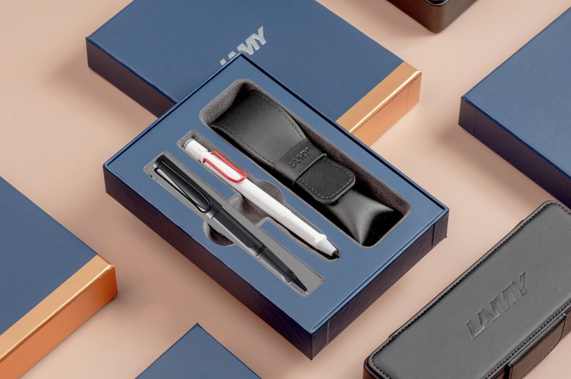LAMY 双入笔套礼盒  / safari  - 雾黑 钢珠笔+红白 自动铅笔 - 钢珠笔 - 塑料 黑色