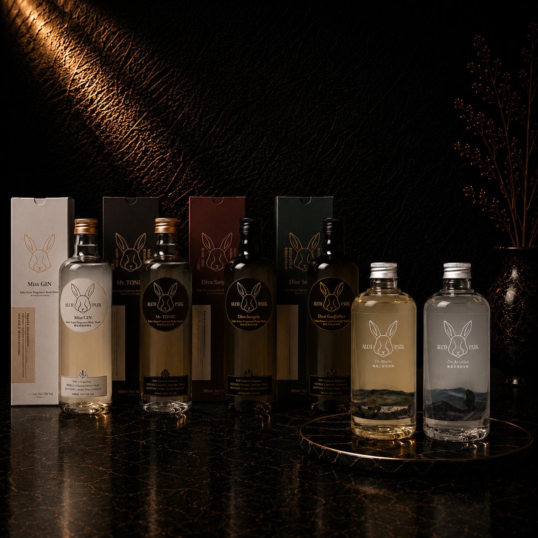 【圣诞礼物】【ALCOPARK】调酒洗发精&沐浴乳超值6入组 - 润发用品 - 塑料 多色