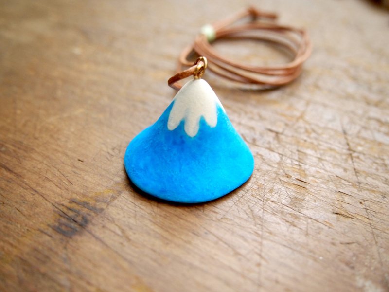 富士小山项链 - 项链 - 粘土 蓝色