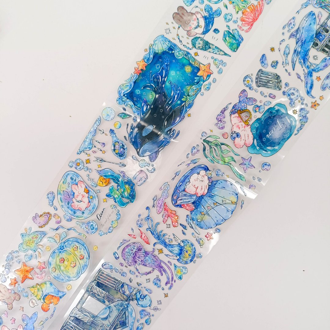 點點的水晶宮_膠帶PET白墨+銀河光 - 纸胶带 - 塑料 多色