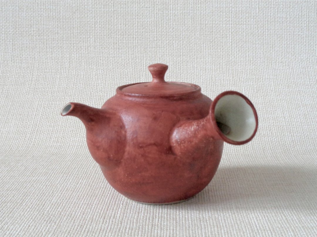 茶壶 金银彩白山茶花 - 茶具/茶杯 - 陶 红色