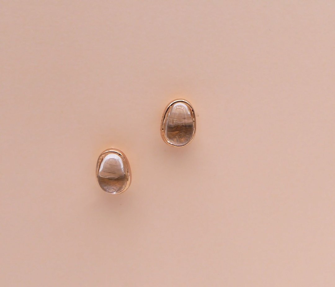 Handmade Boro glass earring - drop - pink gold plated  ,CASO jewelry - 耳环/耳夹 - 其他金属 粉红色