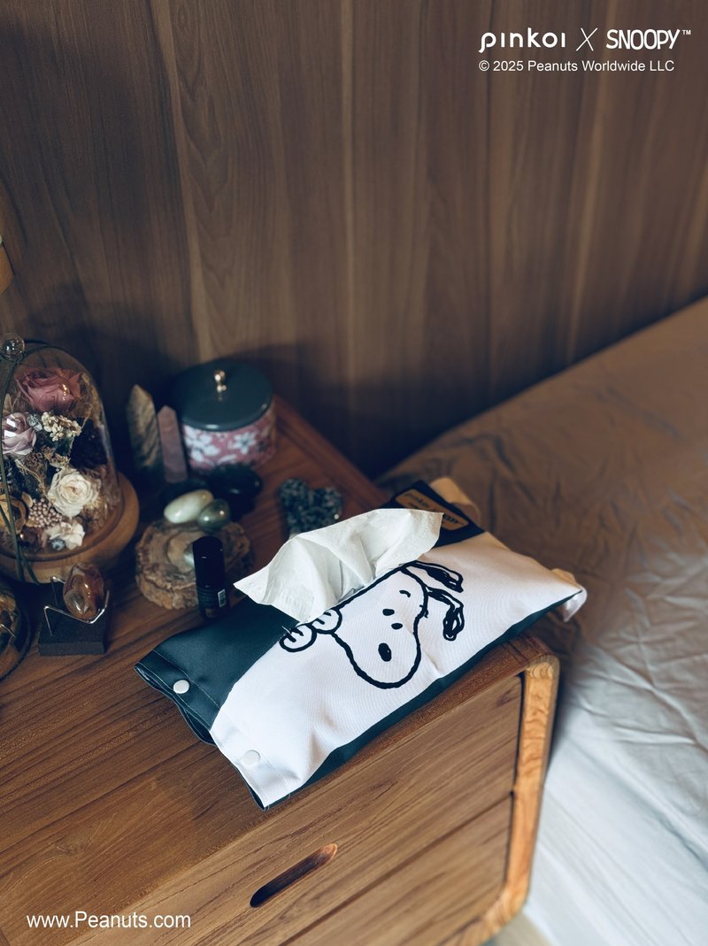 【Pinkoi x SNOOPY】专业 面纸套 史努比 探头 系列 - 纸巾盒 - 聚酯纤维 黑色
