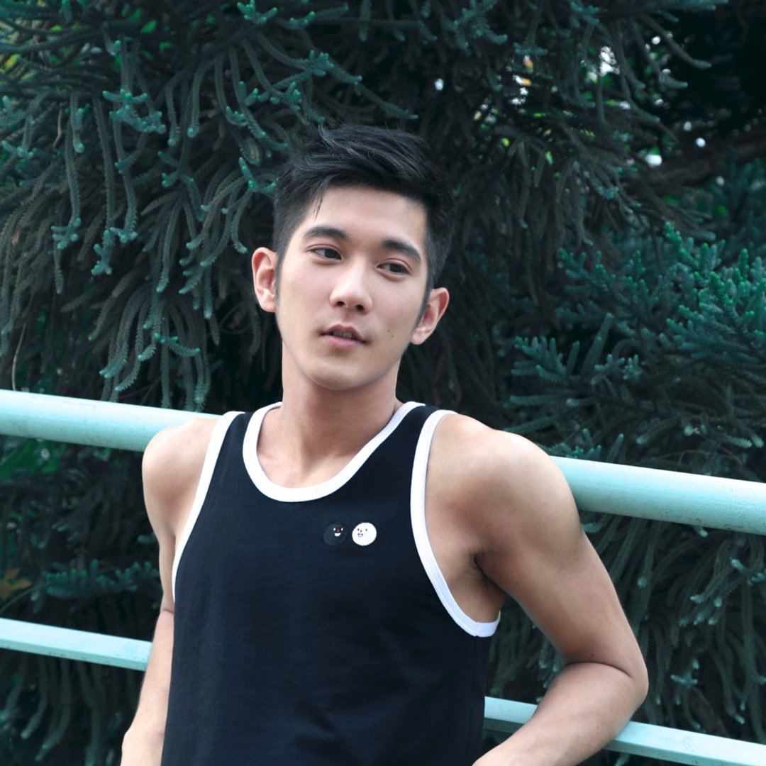 乐乐油～男版背心 - 男装背心 - 棉 黑色