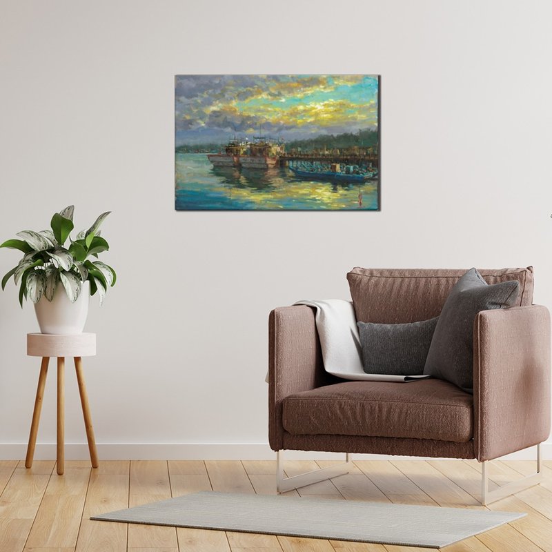 乌石港夕照-苏锦皆艺术微喷数位版画 - 海报/装饰画/版画 - 其他材质 多色