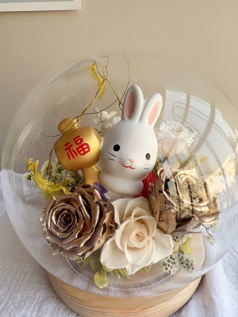 永生花玻璃花盅/开幕花礼/新居落成/灯光 - 干燥花/捧花 - 植物．花 