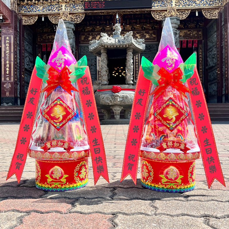 【老食说】神尊祈福饼干寿塔(1尺8) - 手工饼干 - 纸 红色