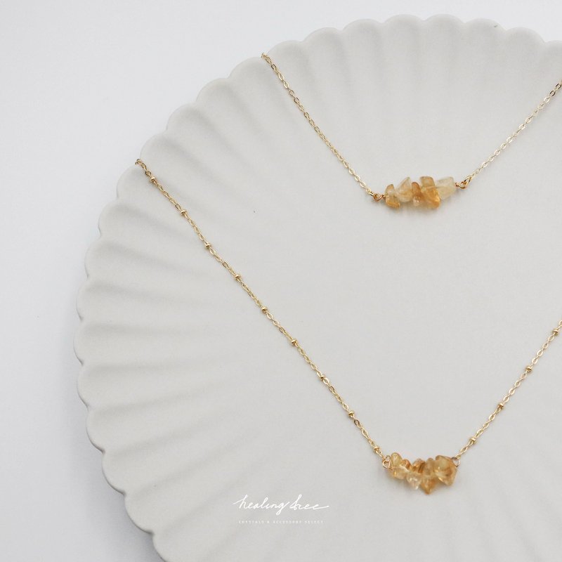 天然水晶碎石项链 - 项链 - 水晶 