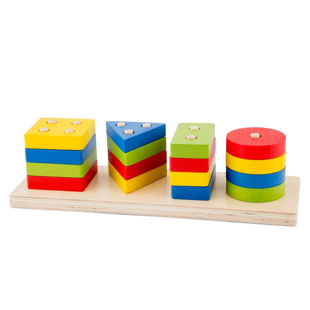 【荷兰New Classic Toys】幼幼几何形状堆叠玩具-10500 - 玩具/玩偶 - 木头 