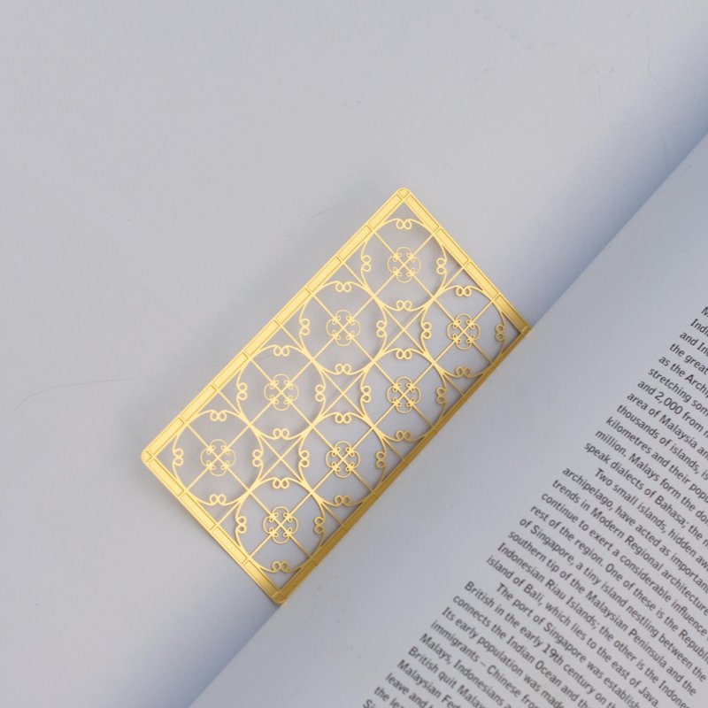 老屋窗花书签暨美工画板 试试如意 - 书签 - 其他金属 金色