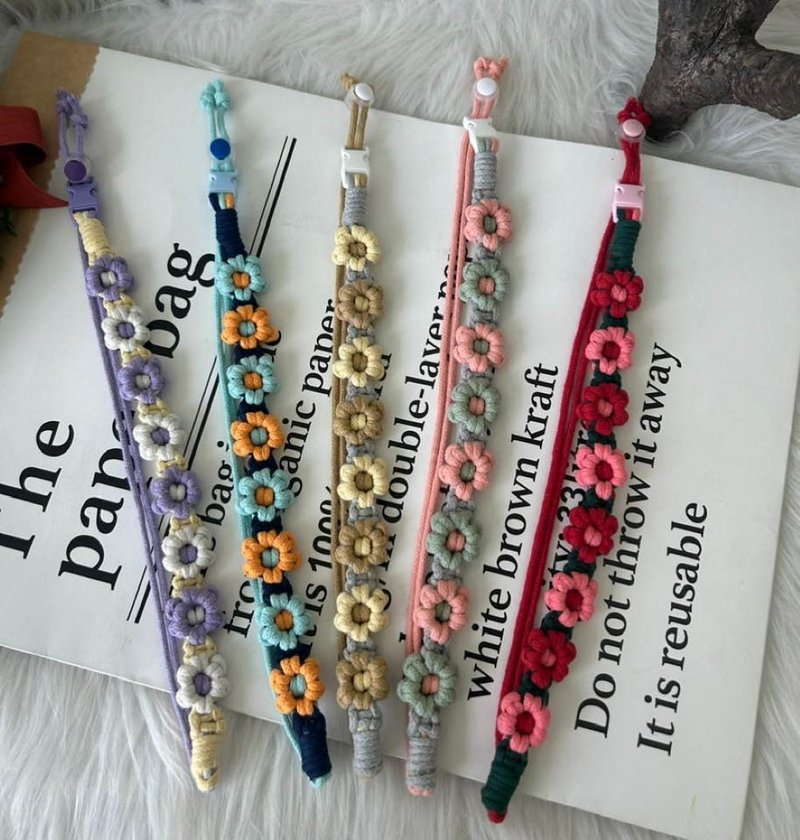 Macrame手作编织饮料提袋/包包吊饰 - 吊饰 - 棉．麻 