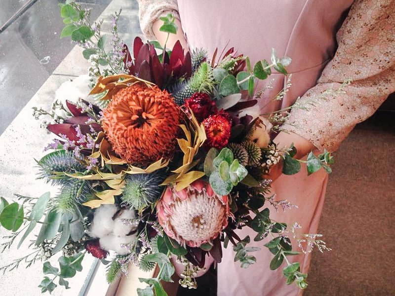 Fleurir朵朵时光 独特之舞  美式乡村风干燥捧花/新娘捧花花束 - 干燥花/捧花 - 纸 红色