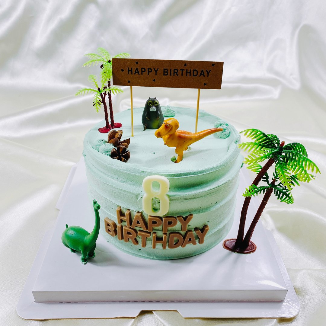 恐龙乐园 生日蛋糕 定制蛋糕 卡通 造型 满周岁 6 8寸 台南面交 - 蛋糕/甜点 - 新鲜食材 绿色