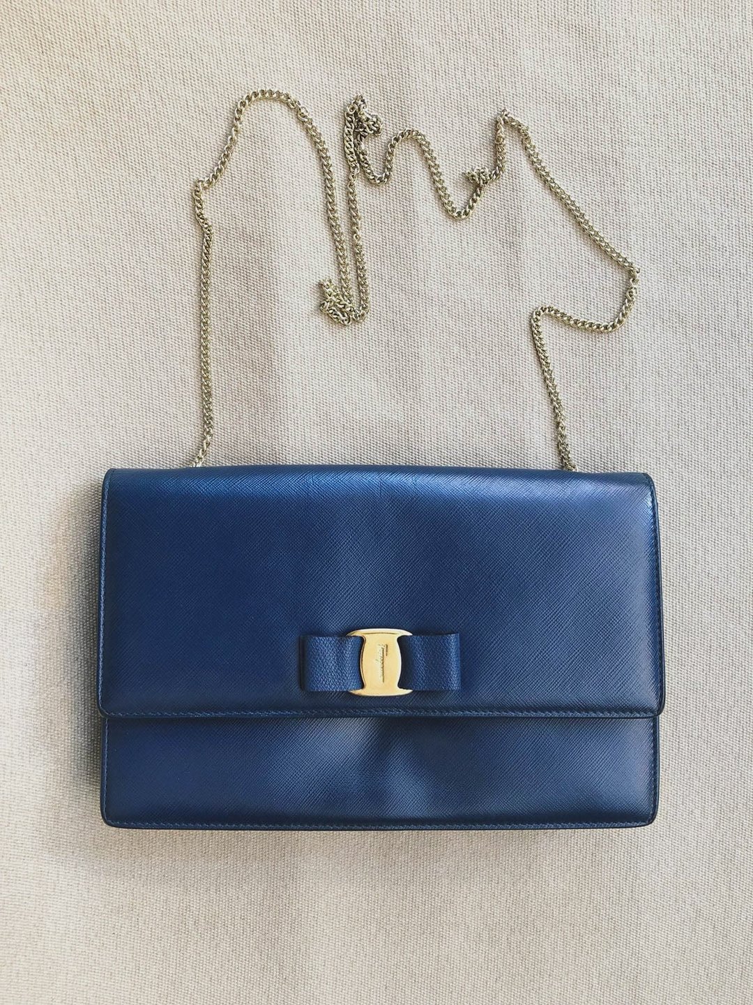 Vintage Salvatore Ferragamo 侧背包/手拿包/古董包/链条包 - 侧背包/斜挎包 - 真皮 