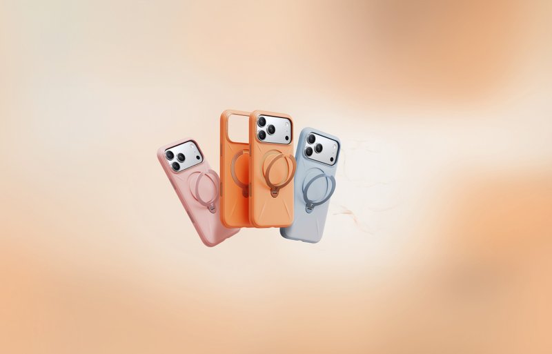 【iPhone 17系列】TORRAS Ostand Spin Silicon相机键支架硅胶壳 - 手机壳/手机套 - 其他材质 多色