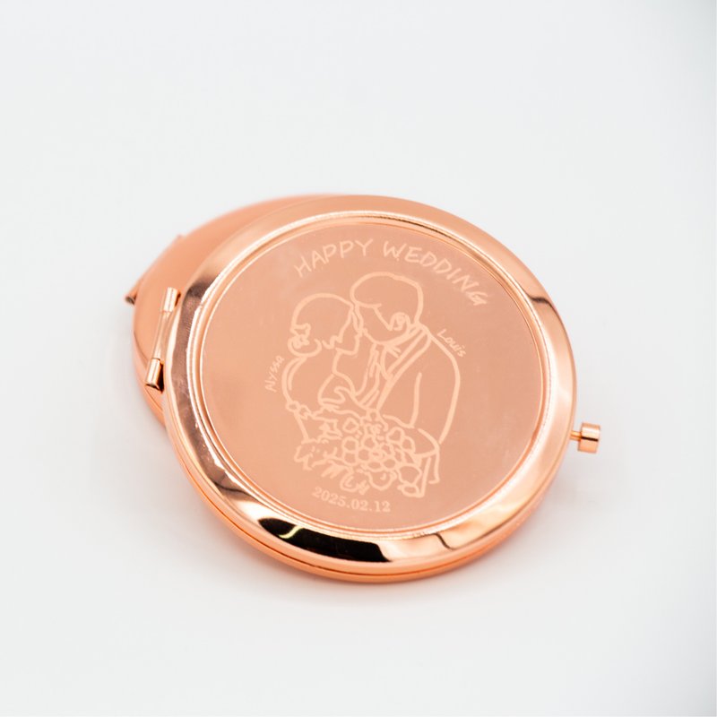 【定制化礼物】双面随身镜 - 其他 - 玻璃 金色