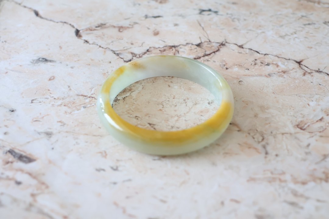 Journal-金色麦浪 天然A货翡翠(缅甸玉)老坑正冰飘柠檬黄麦穗手镯 - 手链/手环 - 宝石 